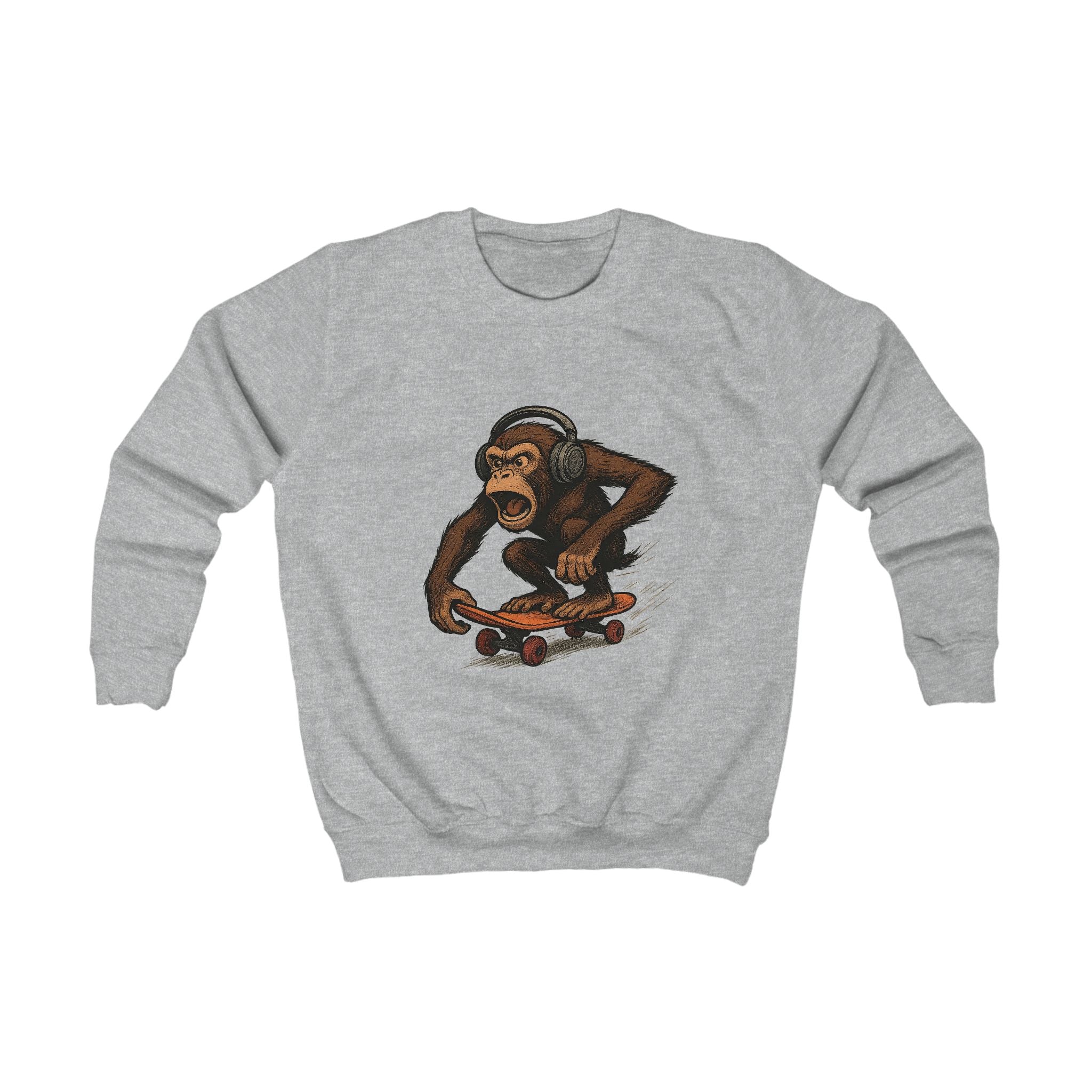 Kinder Skateboard-Affe Sweatshirt