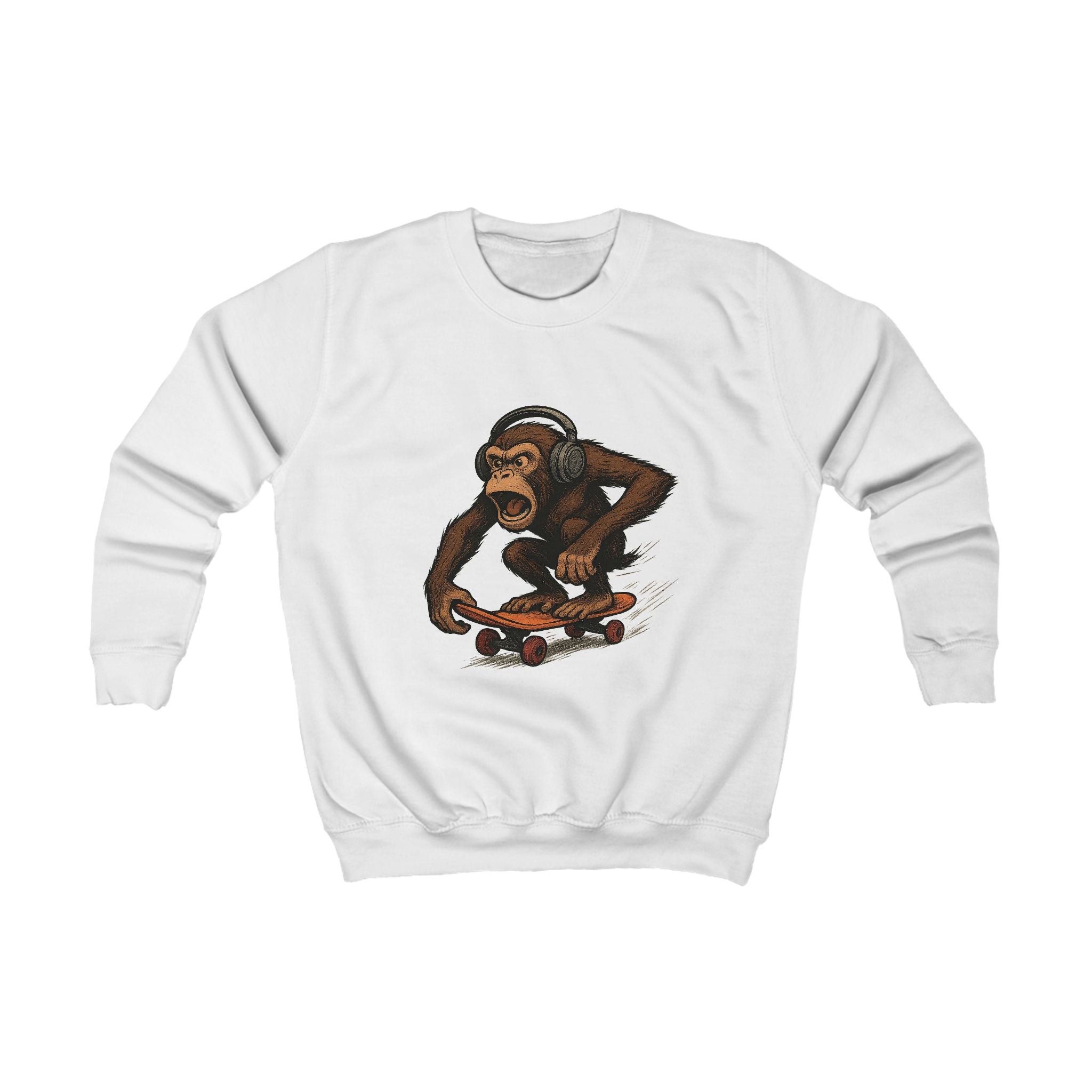 Kinder Skateboard-Affe Sweatshirt