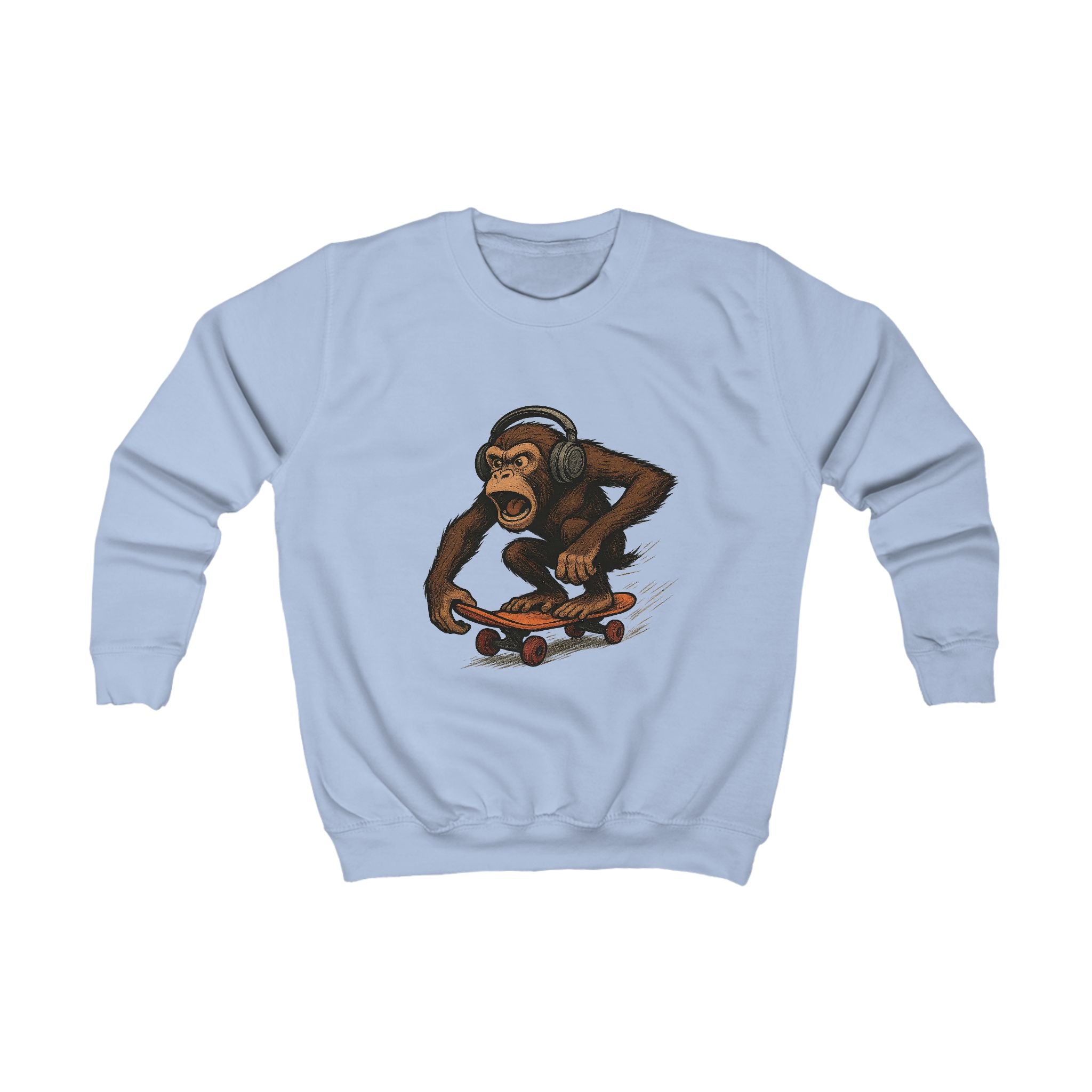 Kinder Skateboard-Affe Sweatshirt