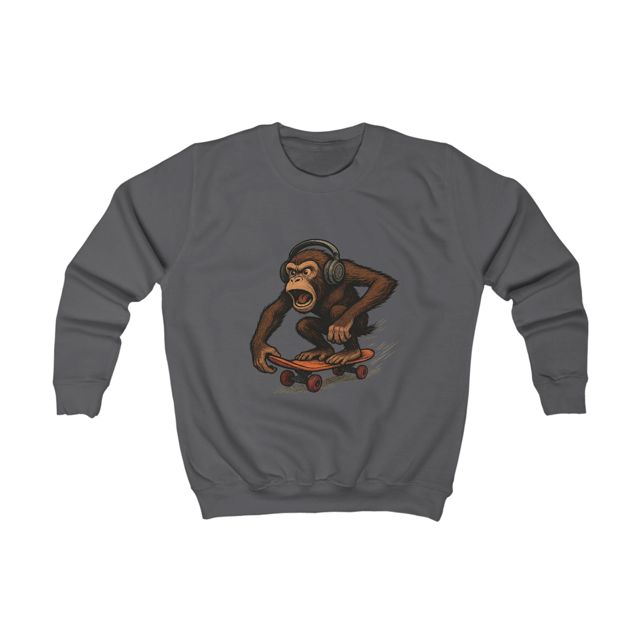 Kinder Skateboard-Affe Sweatshirt