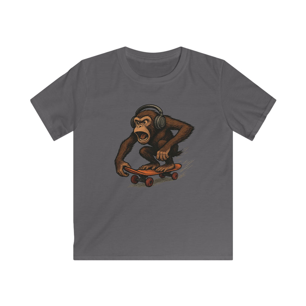 Kinder Skateboard-Affe T-Shirt