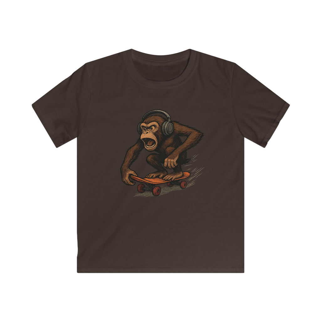 Kinder Skateboard-Affe T-Shirt